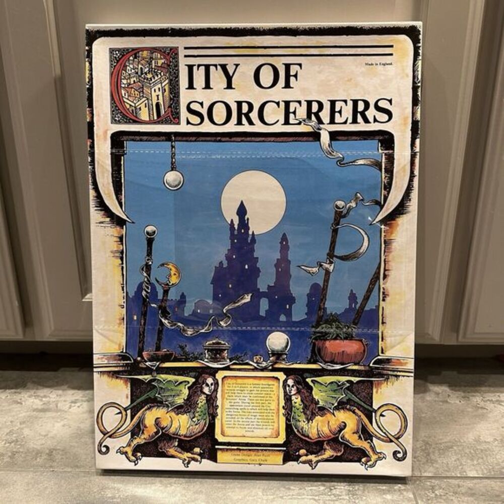 City of Sorcerers Vintage Fantasy Board Game Gary Chalk Art Made in England